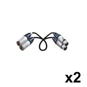 Cordon multipaires analogiques 2 XLR 3 mâle/femelle 10m