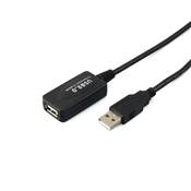 Rallonge Amplifiée USB 2.0 High Speed Type A 480 Mbits/s Femelle/Mâle Contacts Plaqués Or 5 mètres
