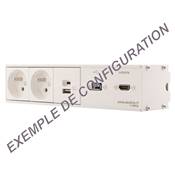 Réglette de connexion Multifonctions Type BCDA 5 Postes Equipement SUR MESURE – Blanc