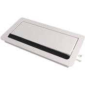 Boitier de Table Encastrable Multifonctions BTU Blanc : Secteur, HDMI, RJ45, USB 2 m