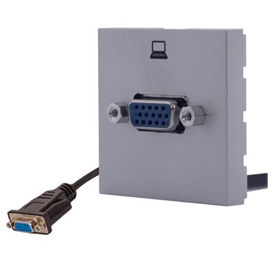 Plastron 45x45 VGA Full Pin Femelle/Femelle, Silver
