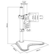 Support de Bureau Mobile pour 1 Ecran 13" à 32