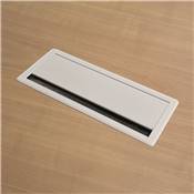 Top Access en Aluminium avec Brosse et Soft Closing Blanc 300 x 127 mm