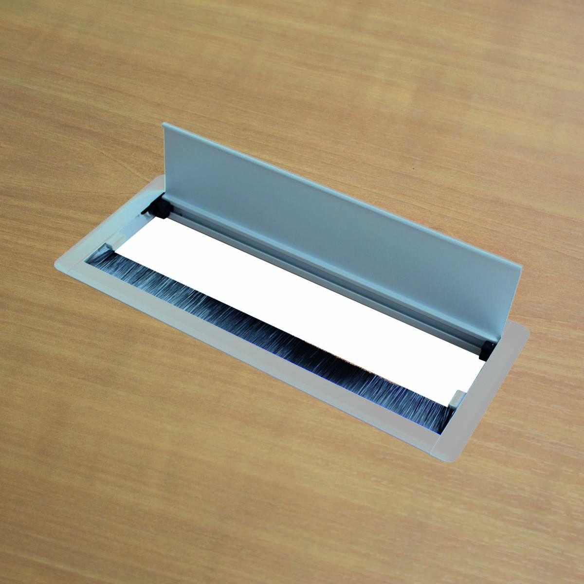 Top Access en Aluminium avec Brosse et Soft Closing Silver 300 x 127 mm