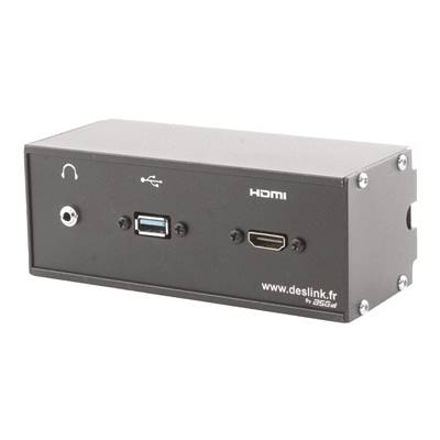 Réglette de connexion Multifonctions BCDA Noir : HDMI, USB, Jack 3,5 st 5 m