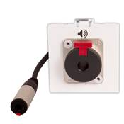 Plastron 45x45 AUDIO STEREO Jack 6.35 NEUTRIK Femelle/Femelle, Blanc