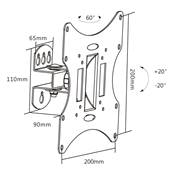 Support Mural Orientable et Inclinable pour Ecran Plat 23" à 42"