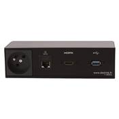 Réglette de connexion Multifonctions BCDA Noir : Secteur, HDMI, RJ45, USB 5 m