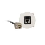 Plastron Cliane Ethernet RJ45 S/FTP Cat6A Femelle/Femelle, Blanc