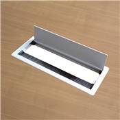 Top Access en Aluminium avec Brosse et Soft Closing Blanc 300 x 127 mm