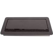 Boitier de Table Encastrable Multifonctions BTU Noir : 2 Secteurs, Chargeur, USB 5 m