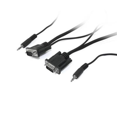 Câble VGA Full Pin + Audio stéréo Ultra Flexible Mâle/Mâle 2m