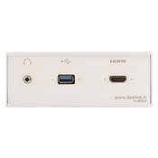 Réglette de connexion Multifonctions BCDA Blanc : HDMI, USB, Jack 3,5 st 5 m