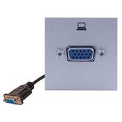 Plastron 45x45 VGA Full Pin Femelle/Femelle, Silver