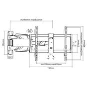 Support Mural Orientable Inclinable pour Ecran Plat 37" à 75"