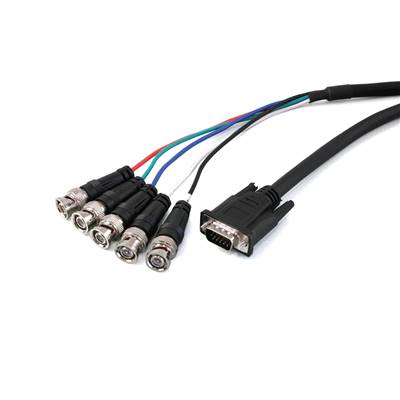 Câble VGA HD15 Mâle vers 5 BNC mâles 2m