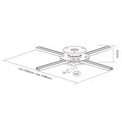 Support Vidéoprojecteur Plafond Ultra Court Orientable Inclinable