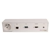 Réglette de connexion Multifonctions BCDA Blanc : Secteur, HDMI, RJ45, USB, jack 3,5 st 2 m