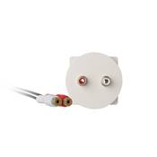 Plastron Céliane AUDIO STEREO 2 RCA Femelles/Femelles, Blanc