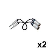 Cordon multipaires analogiques 2 Jack 6.35 stéréo mâle / 2 XLR 3 mâle 10m