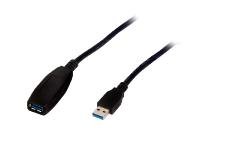 Rallonge Amplifiée USB 3.0 SuperSpeed Type A 3.0 5 Gbits/s Femelle/Mâle Contacts Plaqués Or