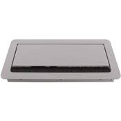 Boitier de Table Encastrable Multifonctions BTU Silver : Secteur, Chargeur, RJ45, USB 2 m