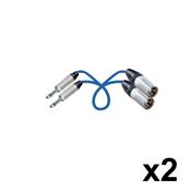 Cordon multipaires numériques 2 Jack 6.35 stéréo mâle / 2 XLR 3 mâle 10m