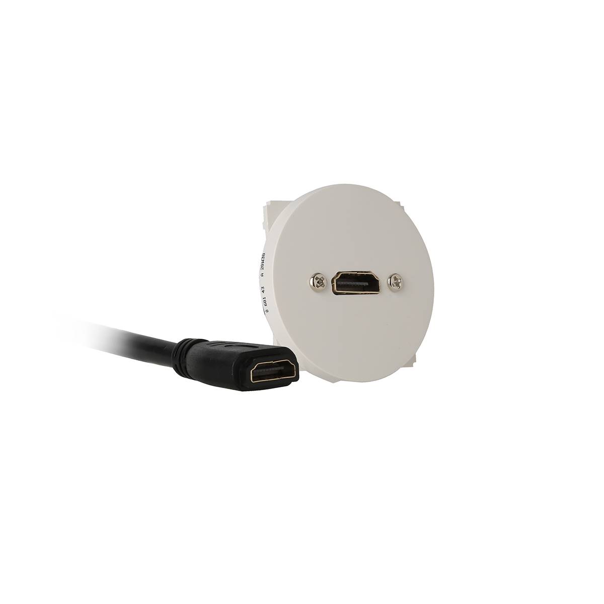 Plastron Céliane HDMI 2.0 4K UHD 60Hz 18 Gbits/s Femelle/Femelle, Blanc