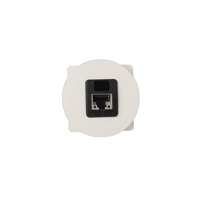 Plastron Céliane Ethernet RJ45 S/FTP Cat6A à câbler, Blanc