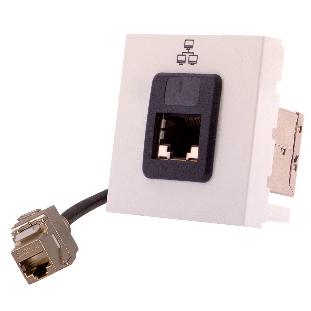 Plastron 45x45 Ethernet RJ45 Cat6A