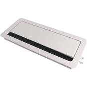 Boitier de Table Encastrable Multifonctions BTU Blanc : Secteur, HDMI, RJ45, USB, jack 3,5 st 2 m