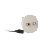 Plastron Céliane AUDIO STEREO 2 RCA Femelles vers 1 Mini Jack 3.5 Stéréo femelle, Blanc