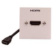 Plastron 45x45 HDMI 2.0 4K UHD 60Hz 18 Gbits/s Femelle/Femelle, Blanc