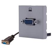 Plastron 45x45 VGA Full Pin Femelle/Femelle, Silver