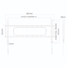 Support Mural Fixe pour Ecran Plat 43" à 90" Spécial Placo