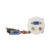 Plastron Céliane VGA Full Pin + 2 RCA Femelles/Femelles, Blanc