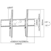 Support Mural Inclinable pour Ecran Plat 60" à 100
