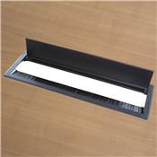 Top Access en Aluminium avec Brosse et Soft Closing Noir 400 x 127 mm
