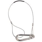 Elingue Manchonnée en Acier Ø 1mm + Mousqueton – Longueur 30cm