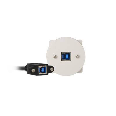 Plastron Céliane USB B 3.0 Femelle/Femelle Blanc