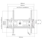 Support Mural Inclinable pour Ecran Plat 37" à 70"