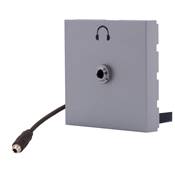 Plastron 45x45 AUDIO STEREO Mini Jack 3.5 Femelle/Femelle, Silver