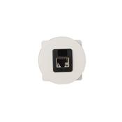 Plastron Cliane Ethernet RJ45 S/FTP Cat6A  cbler, Blanc